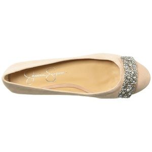 Jessica Simpson Genevia Blush Lux Suede Flats